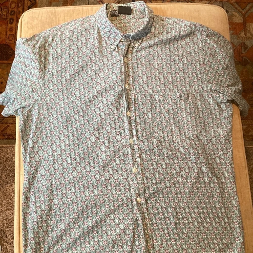🌈 Maui Trading Company mens button front shirt mens XL 100% cotton